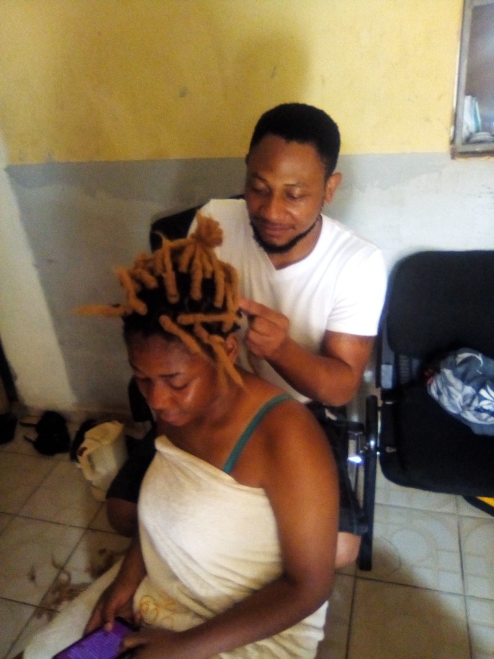 Brother Making His Sister’s Hair