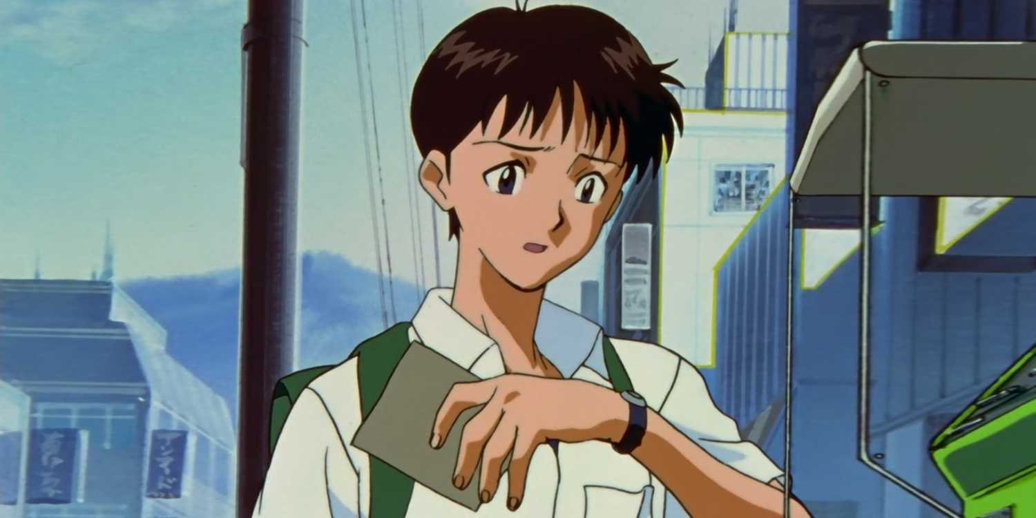 A mecha against the sun in Neon Genesis Evangelion
