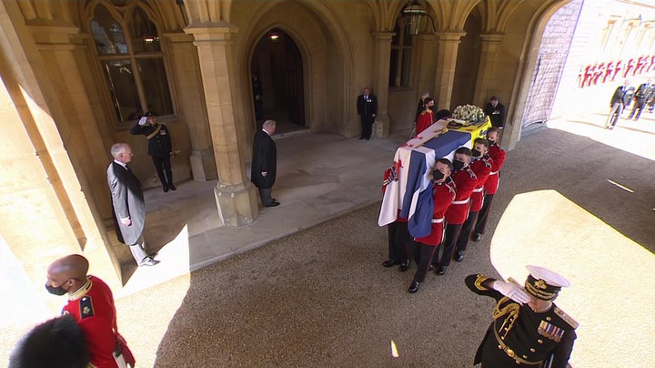  The Queen wipes away tears at Prince Philip