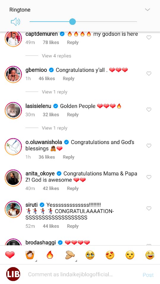 Ebuka, Toke Makinwa, Mo Abudu, others congratulate Banky W and Adesua Etomi on the birth of their first child