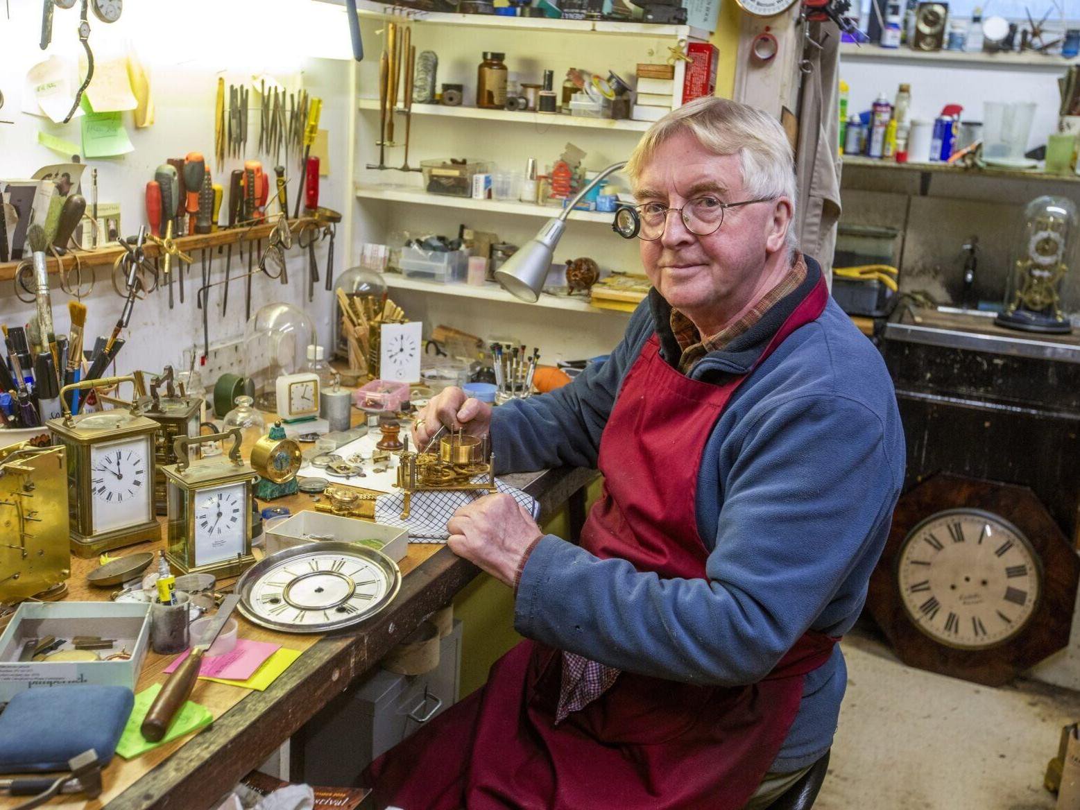 Antique clock repairer prepares to wind back 200 timepieces