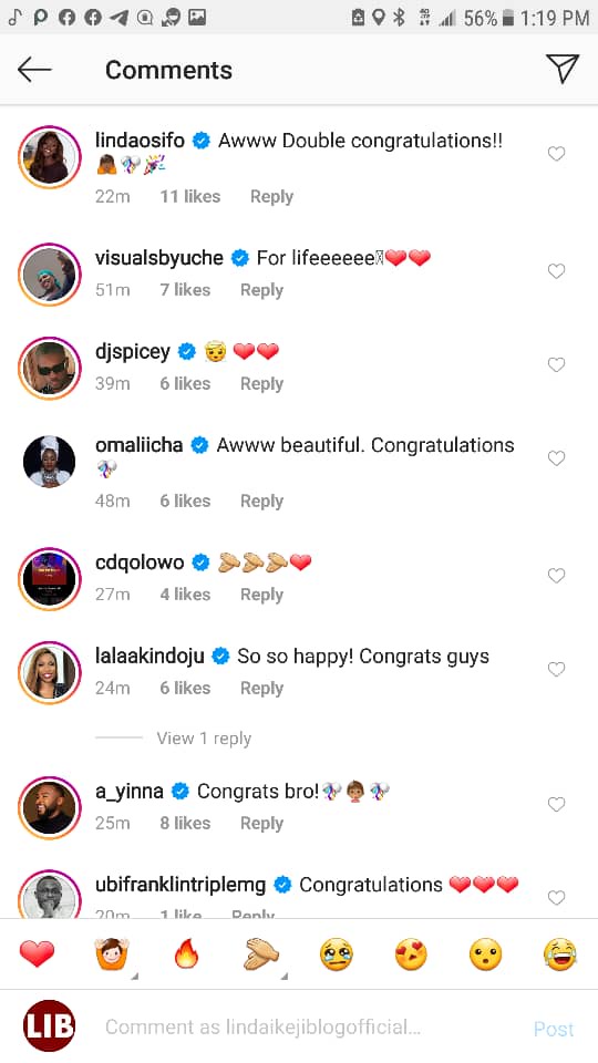 Ebuka, Toke Makinwa, Mo Abudu, others congratulate Banky W and Adesua Etomi on the birth of their first child