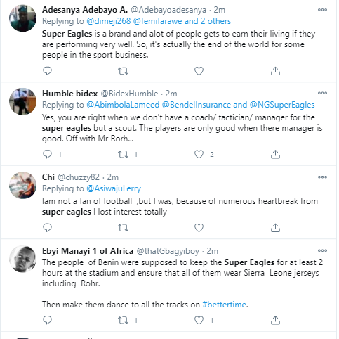 Nigerians react after Super Eagles threw away four-goal lead to draw 4-4 with Sierra Leone in AFCON qualifying match?