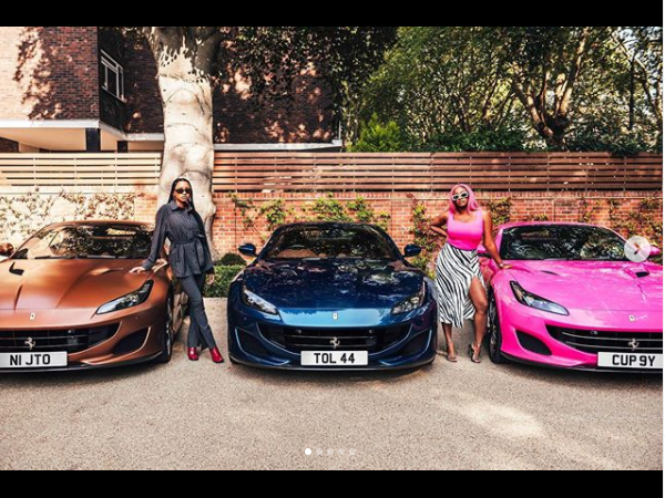 Billionaire businessman, Femi Otedola buys three Ferrari Portofino whips for his three daughters (photos)