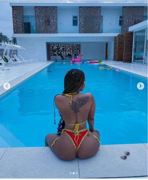 Mercy Eke flaunts her curvy backside as she shares more bikini photos
