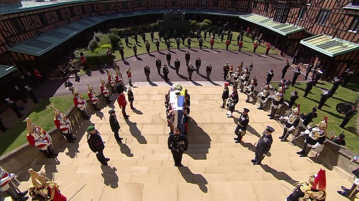 The Queen wipes away tears at Prince Philip