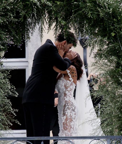 Heiress Elettra Lamborghini stuns in a sheer lace mermaid gown as she marries Dutch DJ Afrojack at a lavish villa in Italy (photos)