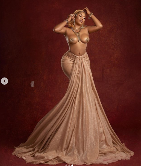 Fashion entrepreneur, Toyin Lawani poses topless as she releases stylish photos to celebrate her 39th birthday