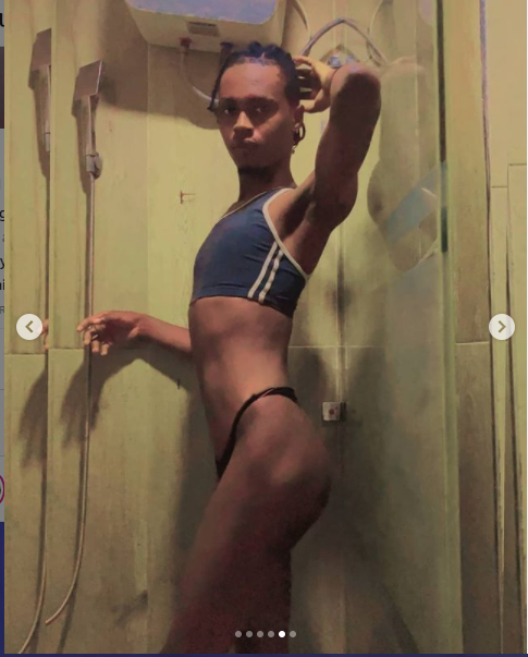 Crossdresser, Onyx Godwin showcases his backside in new photos