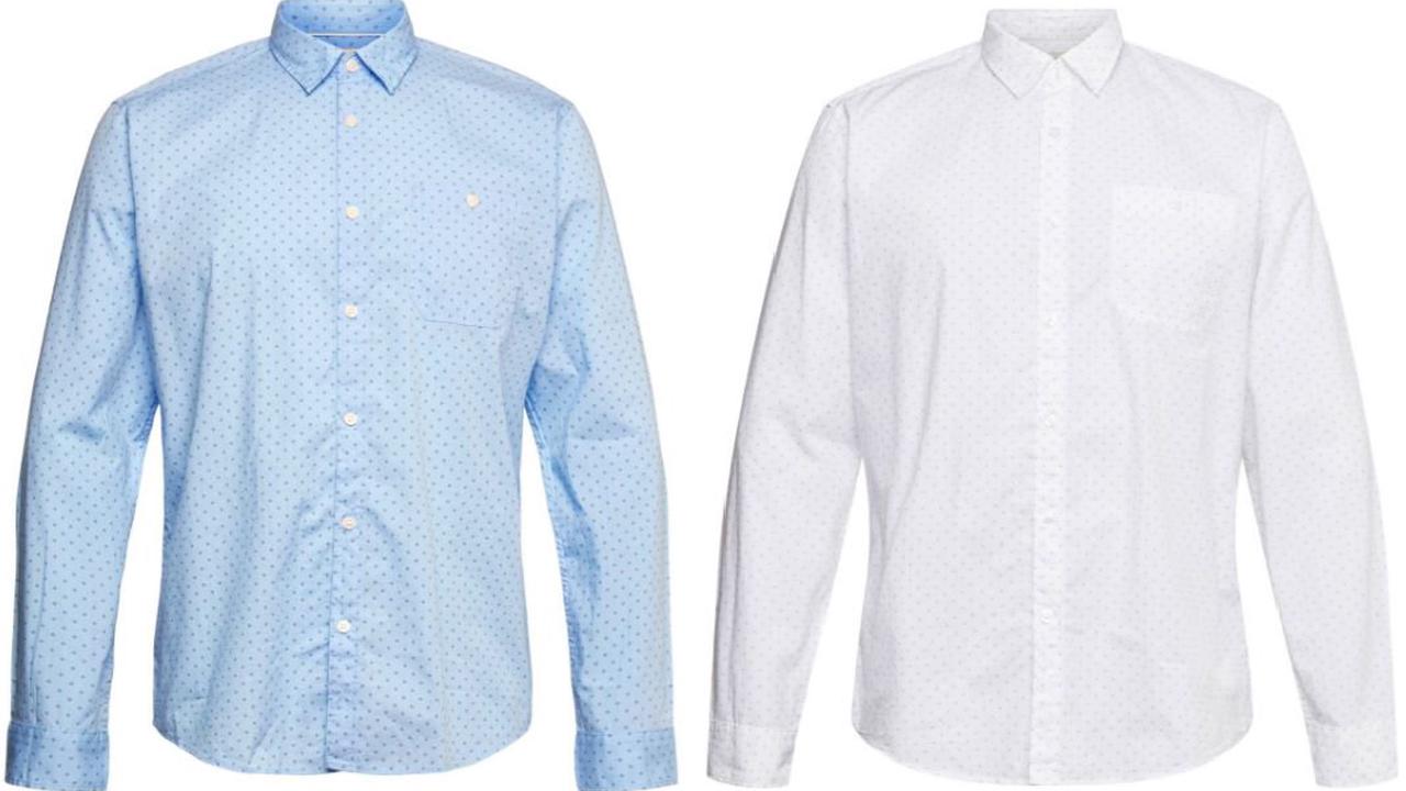 Esprit Hemd in Schwarz, Weiß oder Navy mit Muster – 100% Baumwolle für 31,99€ (statt 40€)