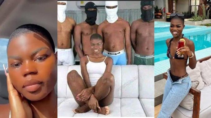 Ghanaian adult film star set the internet on fire earlier this week after making a video with 6 men