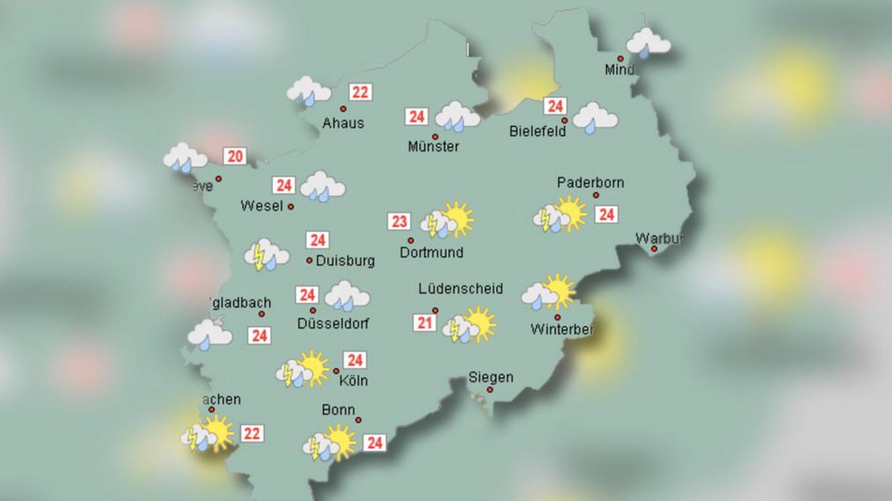 Wieder Gefahr heftiger Unwetter in NRW: Wetterdienst warnt vor Starkregen und Sturmböen