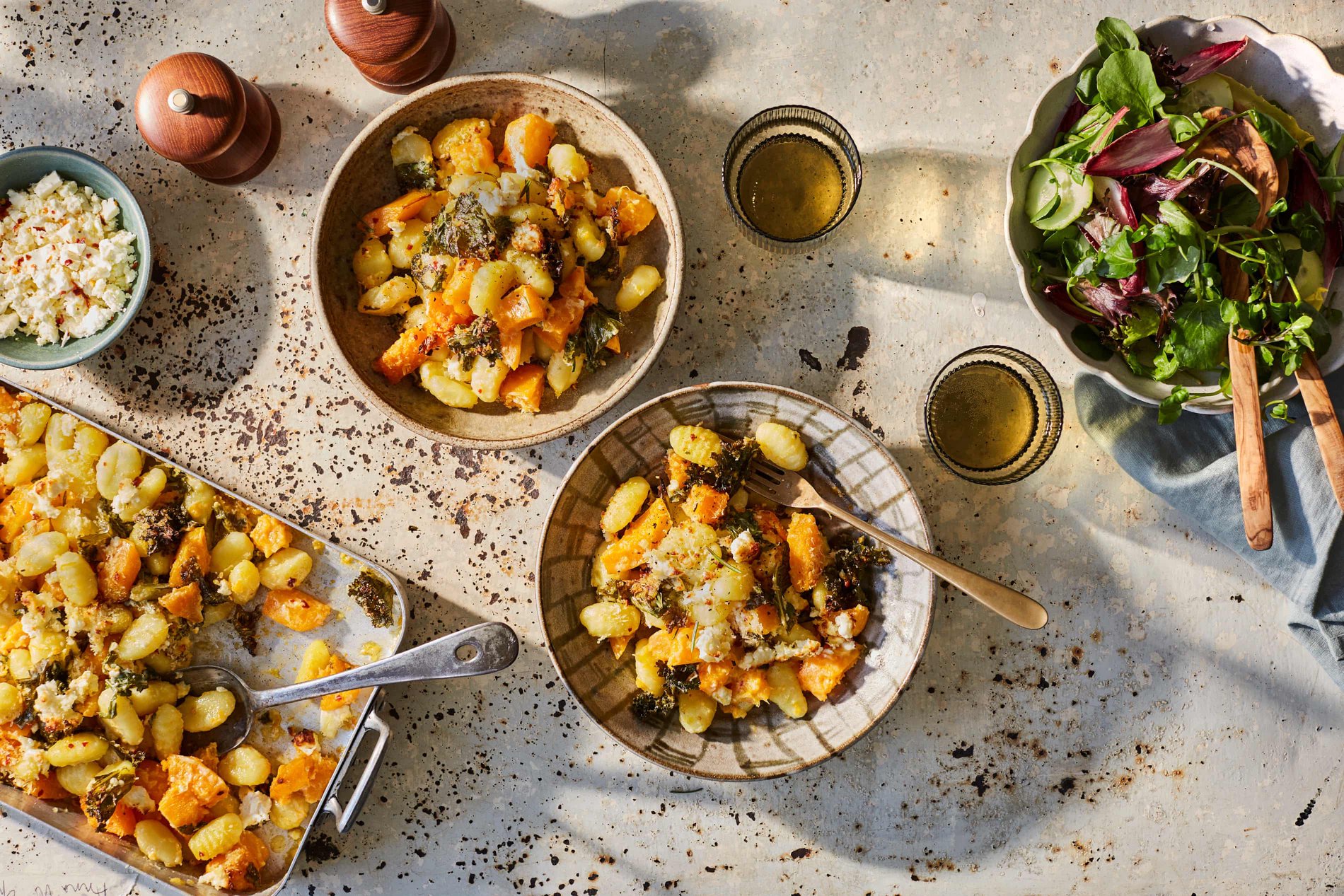 Rukmini Iyer’s crispy baked squash and gnocchi gratin with creme