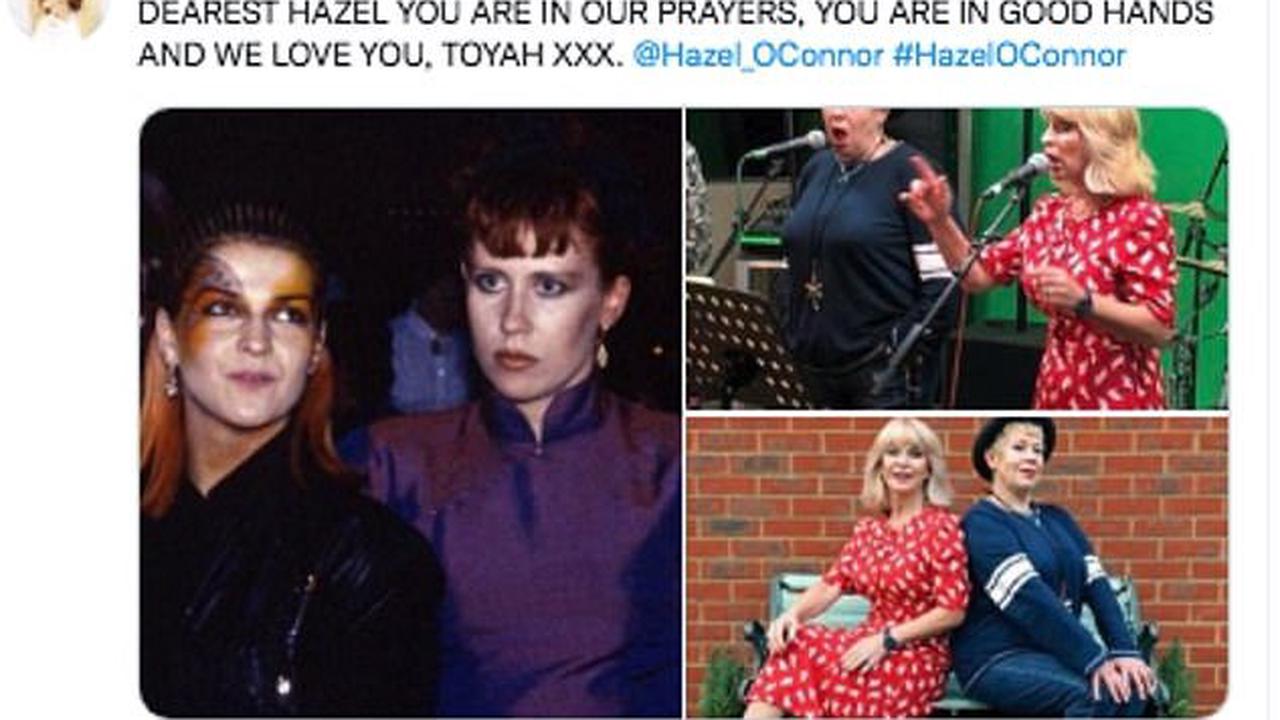 'We love you': Toyah Willcox prays for eighties punk star Hazel O'Connor, 66, after she was hospitalised due to bleed on the brain