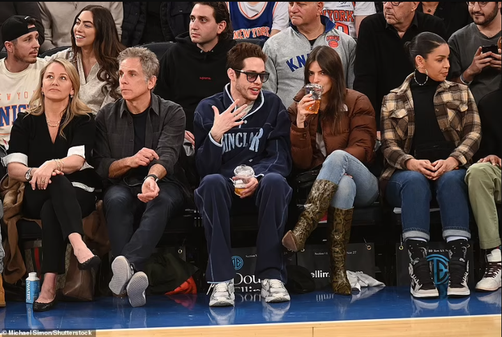 Pete Davidson and Emily Ratajkowski go public with their new?relationship at NBA game in New York (photos)