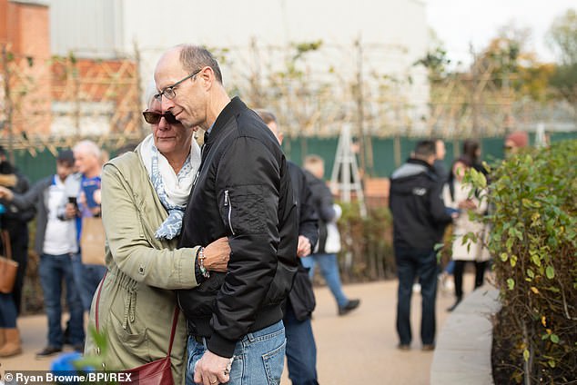 Leicester fans paid their respects on Sunday after the memorial garden was officially opened