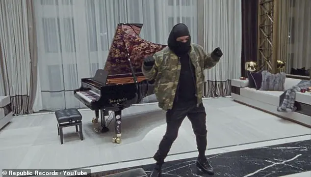 Easy dance: The song's simple chorus 'It go, right foot up, left foot slide, left foot up, right foot slide, basically, I'm saying either way, we 'bout to slide, ayy, can't let this one slide,' has provided the short video platform with a quick to learn dance, which Drake did in the song's video