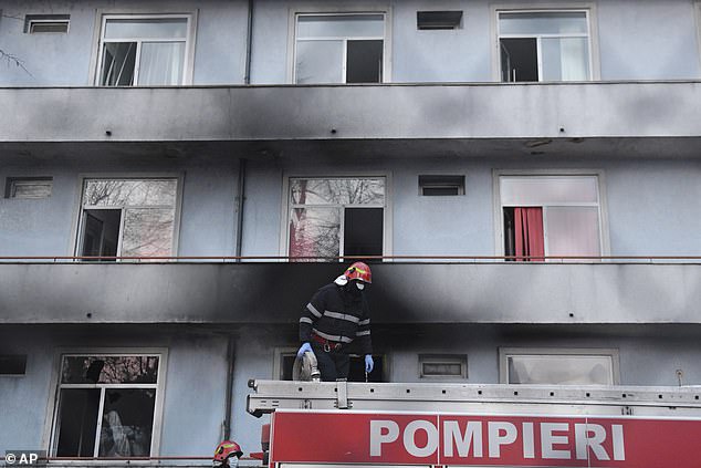  Five Covid-19 patients are killed in hospital blaze two months after ten died in another hospital fire in Romania (photos)