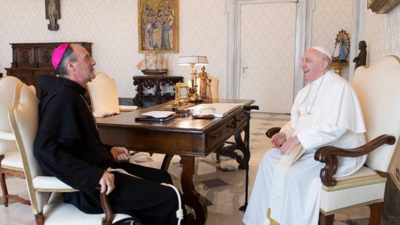 François Bustillo, évêque de l'Eglise de Corse : une audience privée avec le Pape François