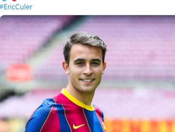 Eric Garcia saat diperkenalkan oleh Barcelona.