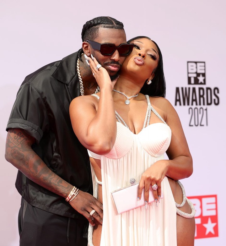 Megan Thee Stallion and her boyfriend Pardi Fontaine pack on the PDA at the BET Awards (photos)