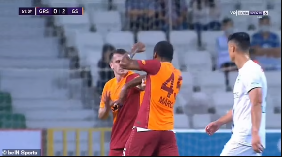  Galatasaray defender Marcao facing a 10-game ban for headbutting and punching his own teammate (photos)