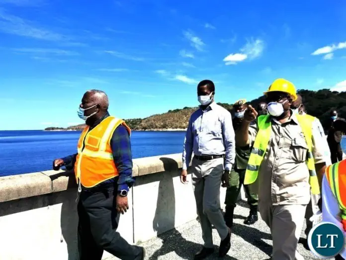 President Lungu at the Kariba Dam