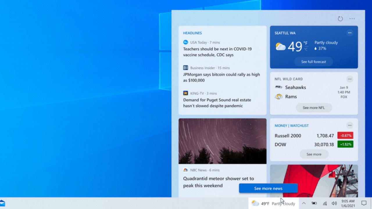 Microsoft Adds Dynamic Content To The Windows 10 Taskbar Opera News