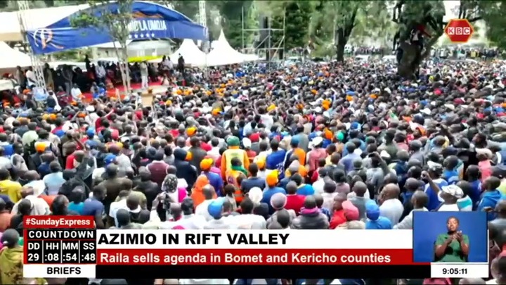 Azimio la Umoja campaigns in Bomet and Kericho - KBC