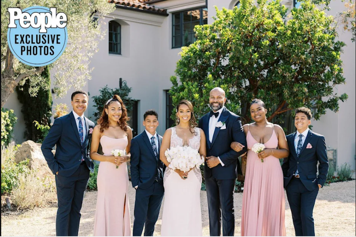 Former NBA star, Derek Fisher and Gloria Govan tie the knot after pandemic delayed wedding (photos)