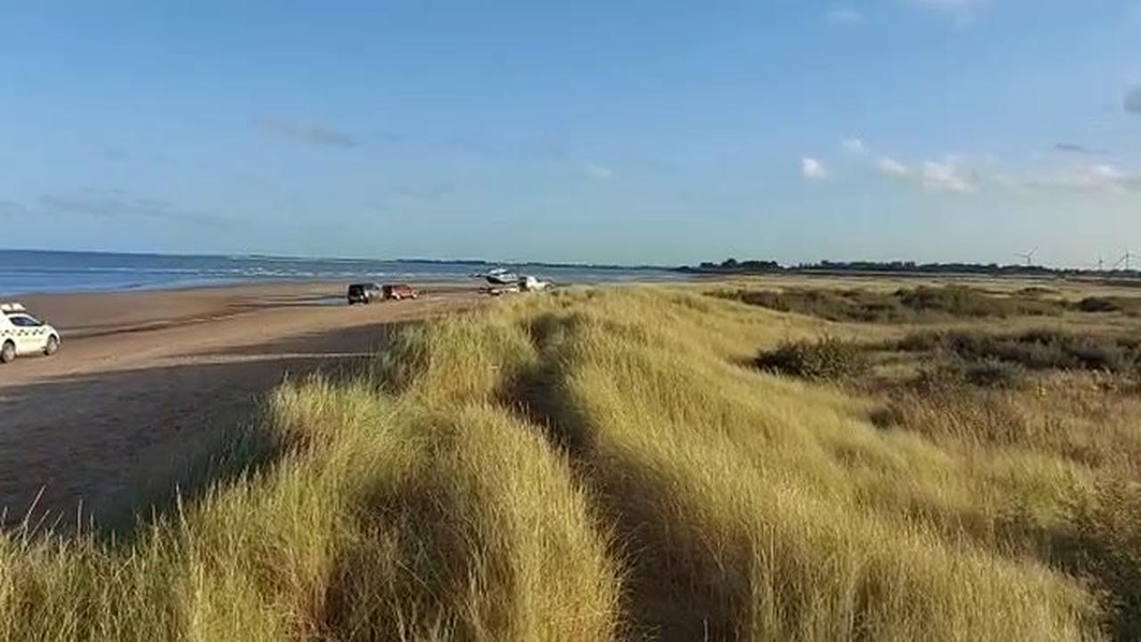 Helicopter crash lands on Humberston Fitties beach - live updates
