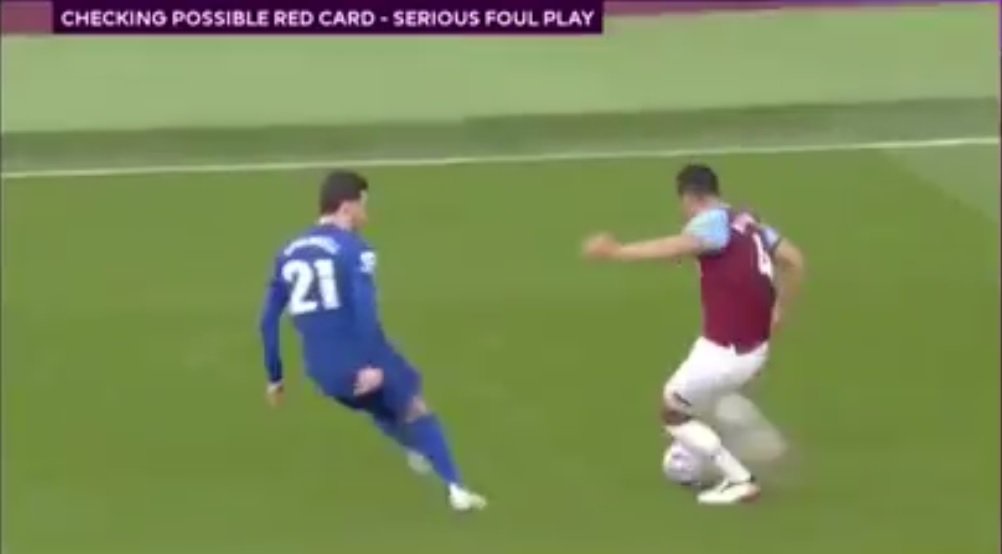 Video Var Gets It Very Wrong Again As Player Sent Off For Clearing The Ball Opera News