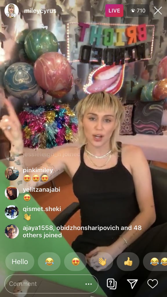 Miley Cyrus Cut Her Own Bangs In Self-Isolation