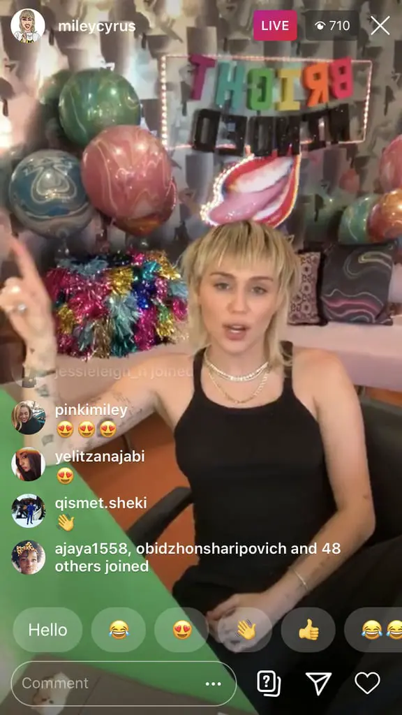 Miley Cyrus Cut Her Own Bangs In Self-Isolation