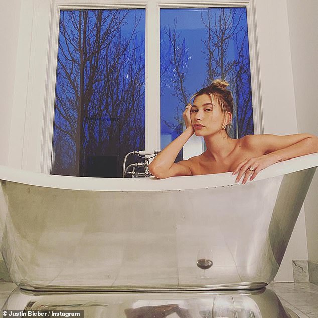 Issues: Hailey Bieber may look like a perfect supermodel who has not a flaw on her face. But the Vogue cover girl has said she actually suffers from a skin problem, she told Glamour UK on Monday