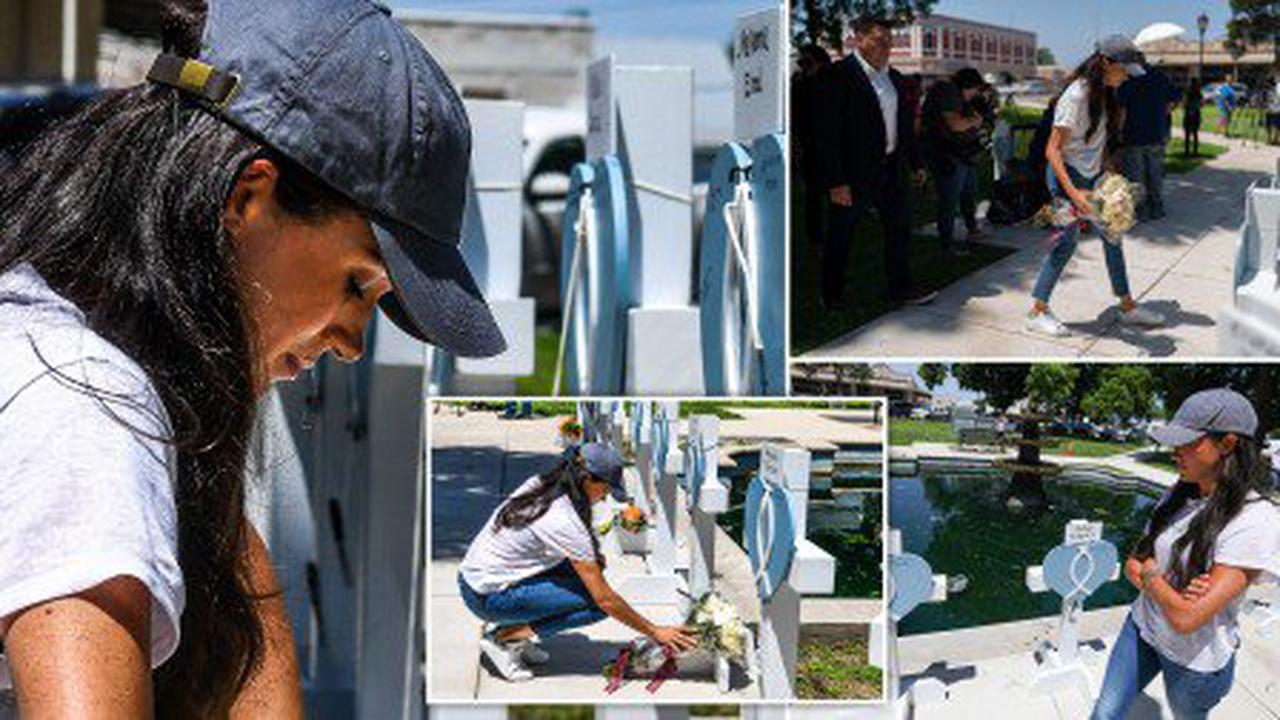 Meghan Markle makes surprise visit to Texas school shooting memorial site