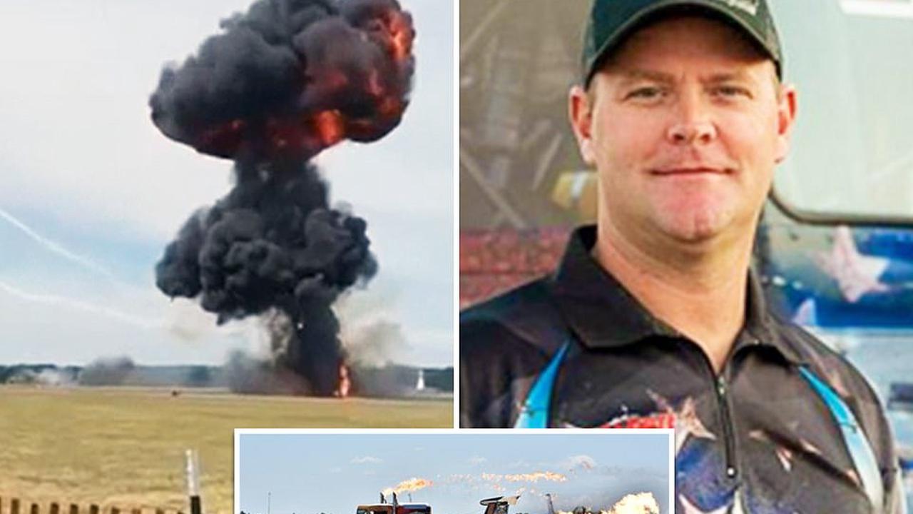 Driver, 40, of Shockwave Jet Truck dies racing two planes at 300mph after his vehicle passes giant explosion and bursts into flames