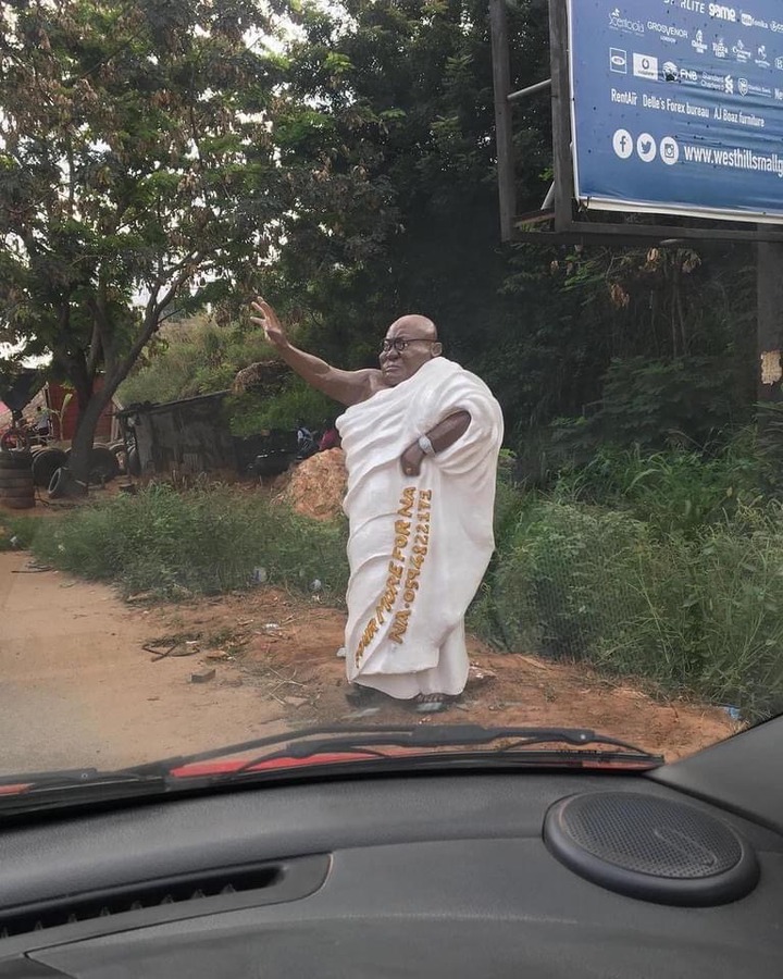 1b8124a30f40d40214193a8ed590acd6?quality=uhq&resize=720 - “Who Did This?” - Ghanaians React To A Bizarre Sculpture Of Nana Addo