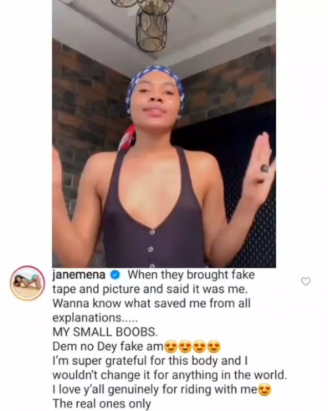 My small boobs saved me when they brought fake tape & picture against me - Janemena