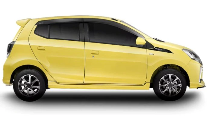gambar mobil ayla kuning