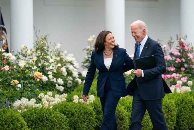 Kamala Harris and Joe Biden