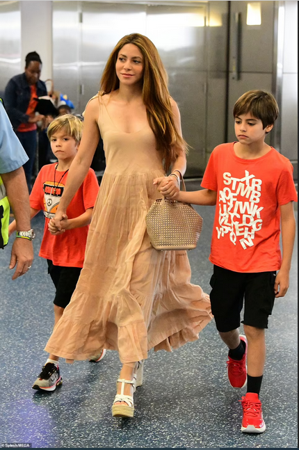 Singer Shakira steps out with her sons in Miami following tax fraud charges (photos)