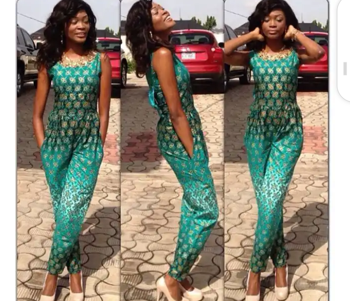 ankara pinafore jumpsuit