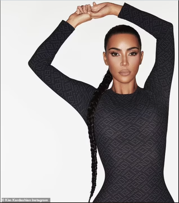 Kim Kardashian flashes her incredible curves in sheer Fendi lingerie? (Photos)