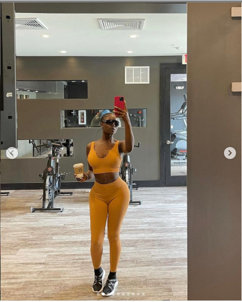 Reality star, Khloe showcases her curvy backside in new workout photos