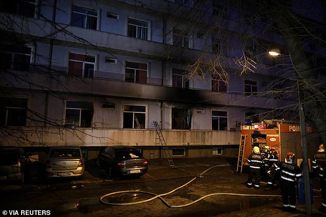  Five Covid-19 patients are killed in hospital blaze two months after ten died in another hospital fire in Romania (photos)