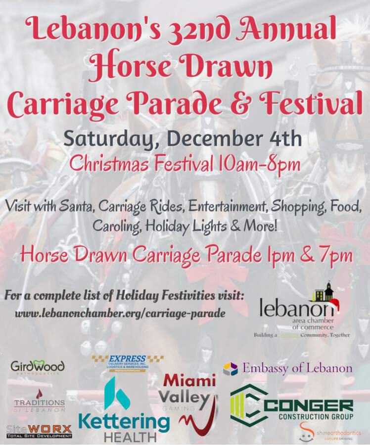 Lebanon Christmas Parade 2022 Lineup 32Nd Annual Lebanon Horse Drawn Carriage Parade & Festival - Opera News