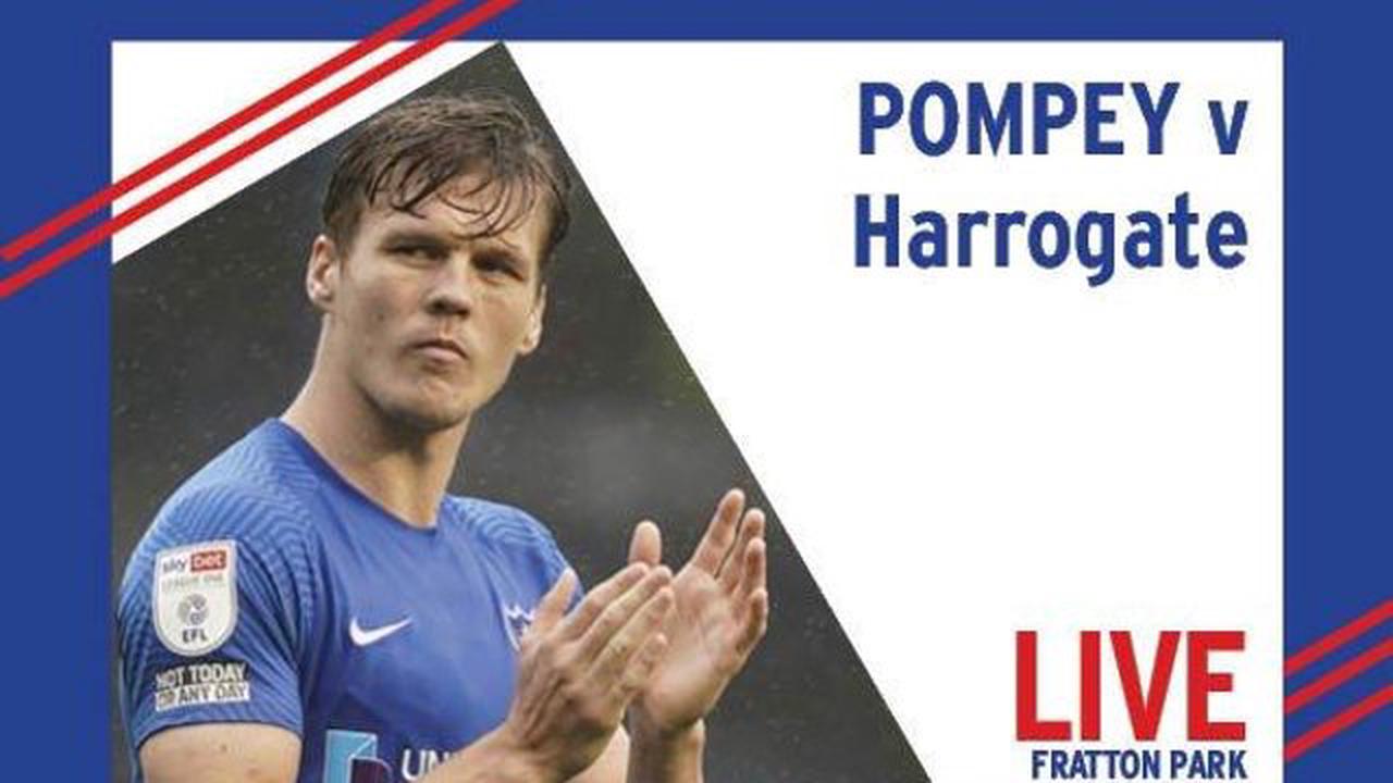 LIVE Portsmouth 1 Harrogate Town 1: Evenly poised after two quickfire goals at end of first half