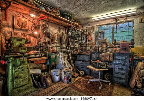Small Garage Workshop Equipment Stock Photo (Edit Now) 146097164