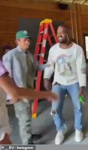 Bonding time: The trio launch into some inaudible banter until the Instagram Story video cam to an abrupt end